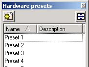 VIDOS Pro Suite Administracja pl 51 Włączanie showpresetcontrol To okno umożliwia podgląd, programowanie i usuwanie zaprogramowanych położeń. Powyższy rysunek jest tylko przykładem.