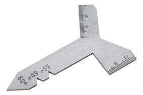 Uniwersalny przymiar kątowy do noży do wierteł krętych o kącie wierzchołkowym 118 kątownik 4- i 6-kątny z podziałką w kąt