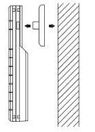 Montaż ścienny 1. Przymocuj wspornik do żądanej ściany za pomocą śrub i plastikowych zaczepów. 2. Przymocuj czujnik do wspornika.