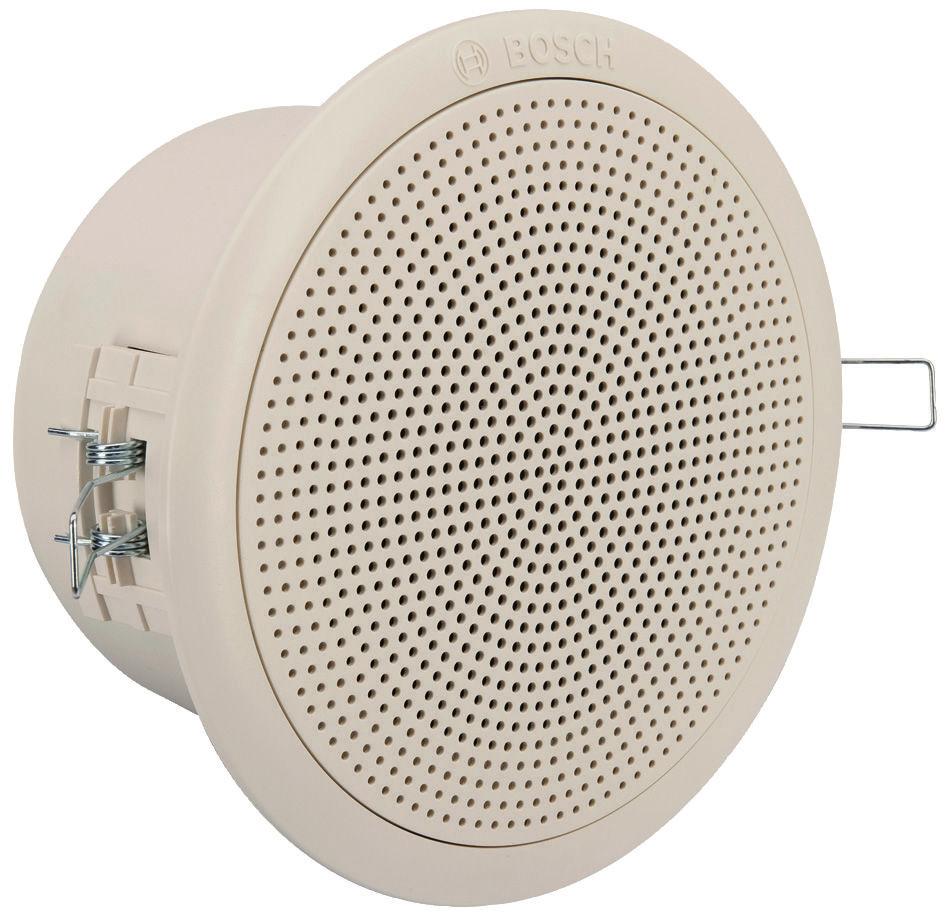 2 Seria głośników sfitowych LC3 Połączenie elektryczne jest realizowane za pośrednictwem wolnych końcówek przewod w różnych kolorach.