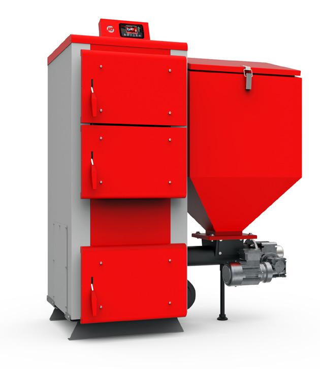 Q BIO Kotły z podajnikiem do spalania biomasy niedrzewnej 15-75 kw Q BIO jest automatycznym kotłem grzewczym, którego konstrukcja oparta jest na bazie poziomego wymiennika Heiztechnik o wysokiej