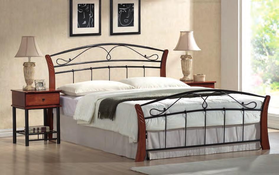 N 327 atlanta a b łóżko, drewno/metal kolor