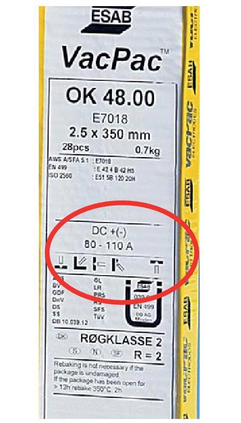 5 EKSPLOATACJA 5.5.6 Wybór elektrody Wybór średnicy elektrody zależy od grubości przedmiotu obrabianego, pozycji spawania, rodzaju spoiny, warstwy spawania itp.