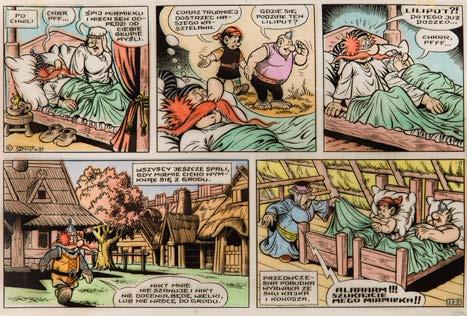 11 JANUSZ CHRISTA (1934-2008) "Kajko i Kokosz" - Festiwal czarownic, plansza komiksowa nr 23 B, 1981 r.
