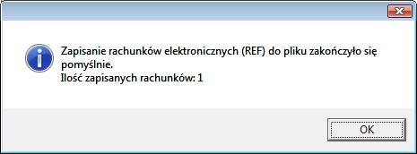 Po naciśnięciu e-faktura (5) w zakładce Rachunki elektroniczne, wyświetlone zostanie okno w którym wskazać należy miejsce (1) gdzie zapisany zostanie plik ERX, EFX z elektroniczna wersją faktury.
