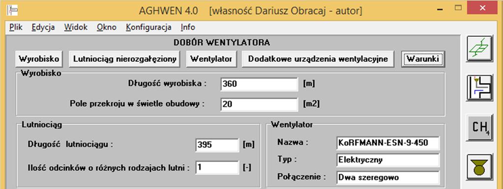 wentylatora z lutniociągiem Dla