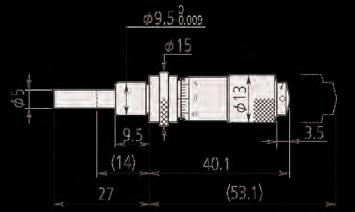 -13 Sferyczna (SR4) Z nakrętką 9,5 mm 6-35 68, 148-821 -13 Płaska Gładka 9,5 mm Odczyt odwrotny 3 62,5