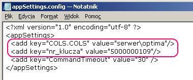 config, który znajduje się w katalogu programu, domyślnie C:\inetpub\wwwroot\pulpitm\. Uwaga: obsługuje tylko jeden klucz HASP podłączony do komputera.