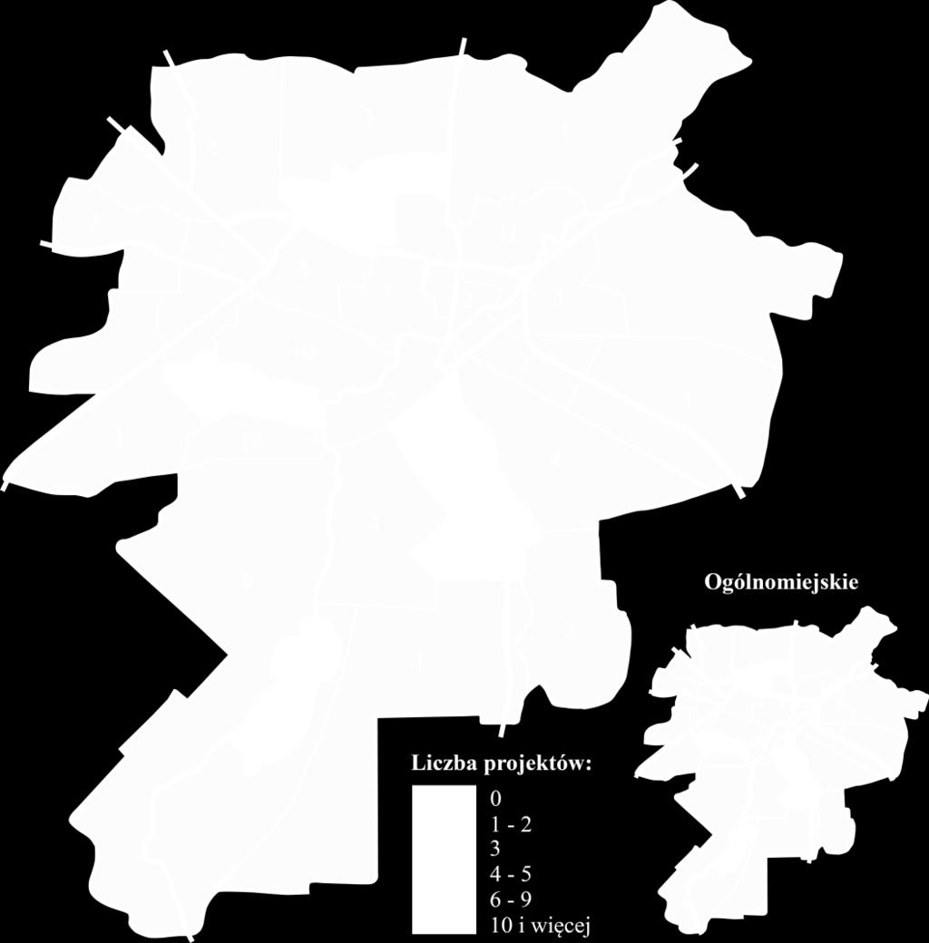 podział na dzielnice Lublina dzielnicowe (N=7) i