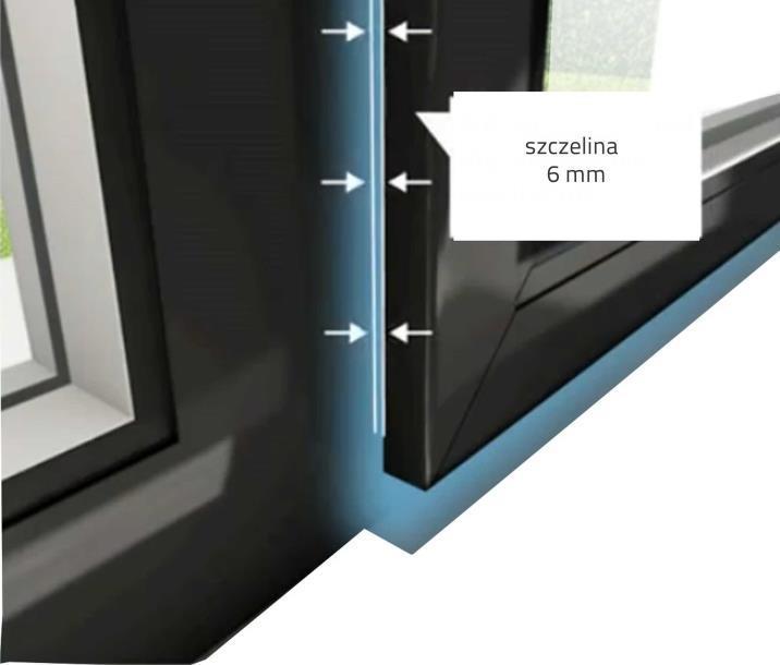 Okno aluminiowe w energooszczędnym systemie o głębokości zabudowy 86 mm z opcją