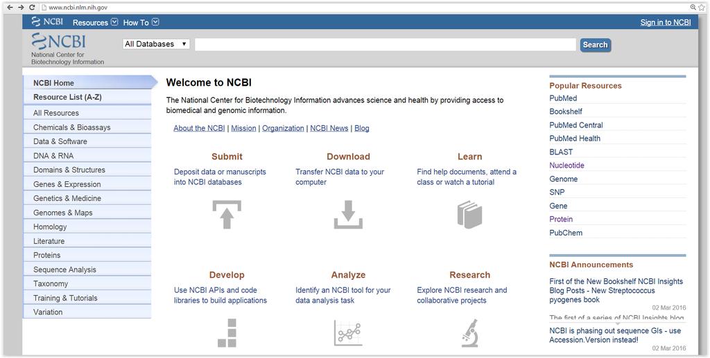 Wyszukiwanie w serwisie NCBI