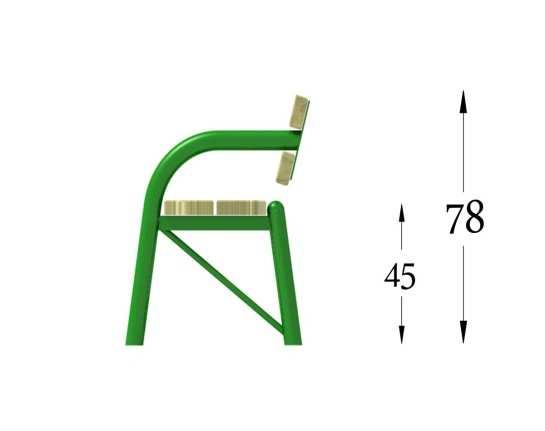 siedzisko i oparcie wykonane z drewna