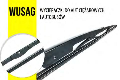 Wycieraczki o konstrukcji bezszkieletowej ze zintegrowanym spojlerem, z wieloma adapterami. Wycieraczki na przednią szybę wykonane z mieszanki silikonowokauczukowej.