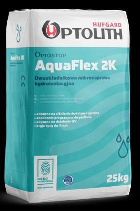 Odporna na wodę pod ciśnieniem dodatnim i ujemnym Doskonała przyczepność do podłoża Kryje rysy do 3 mm Parametry techniczne Składnik A: emulsja akrylowa (8,5kg), Składnik B: cement, specjalne
