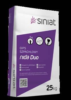 152 GIPSY SZPACHLOWE 153 Start Część systemu A/B Duo Uniwersalny gips szpachlowy na bazie gipsu syntetycznego z domieszką specjalistycznych wypełniaczy przeznaczony do ręcznego spoinowania płyt g-k z