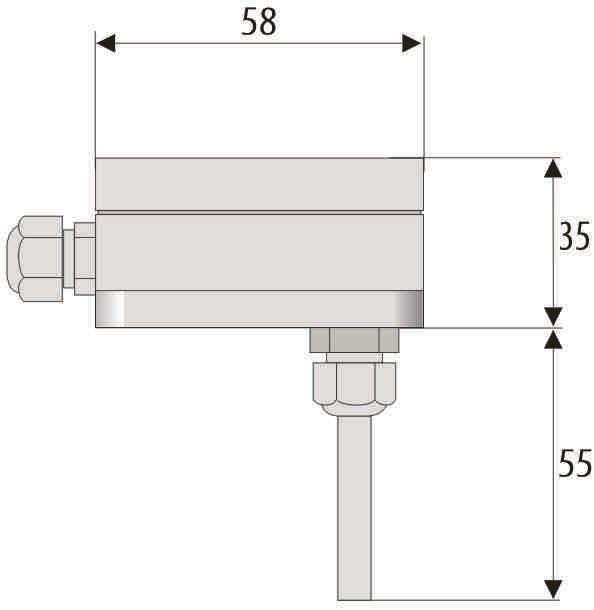 powierzchni frontowej) - dostępne stają się złącza do podłączenia przewodów zasilających i wyjściowych, rozdział 7 - przewody elektryczne wprowadzać do obudowy