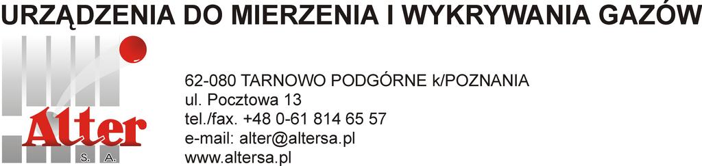 Głowice pomiarowo-detekcyjne MGX-70 i GDX-70 INSTRUKCJA OBSŁUGI I MONTAŻU!!!UWAGA!