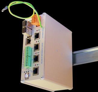 Montaż pionowy na DIN35* Montaż na DIN35* Redundantna topologia LAN-RING.
