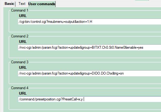 Ustawienie jest bardzo proste i składa się z trzech kroków: 1. W menu Extension/CAM/Basic 2. Do menu Extension/CAM/User commands skopiuj ustaw adres IP i informacje wymagane polecenia HTTP.