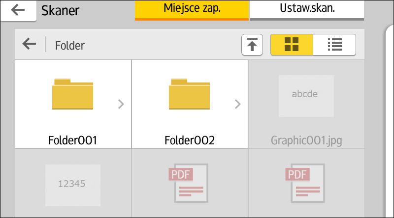 Używanie funkcji Funkcja Drukuj/Skanuj (Urządzenie pamięci masowej) 8. Naciśnij przecisk [Start]. Zapisywanie skanów w urządzeniu pamięci masowej 1.