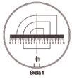 hartowanego 2 podziałki (makro, mikro) Ø skali: 25/2,5 podziałki szklane z pierścieniem z tworzywa sztucznego pozwala to uniknąć zarysowań lupy patrz nr art.