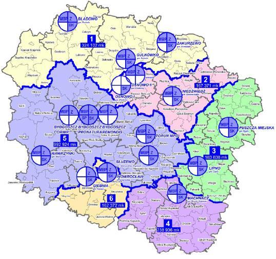 STRONA 3 Obraz 3. Lokalizacja województwa kujawsko-pomorskiego Główny Urząd Statystyczny szacuje, że w 2014 r. w województwie kujawsko-pomorskim zebrano ok. 546 tys. Mg odpadów komunalnych, w tym.