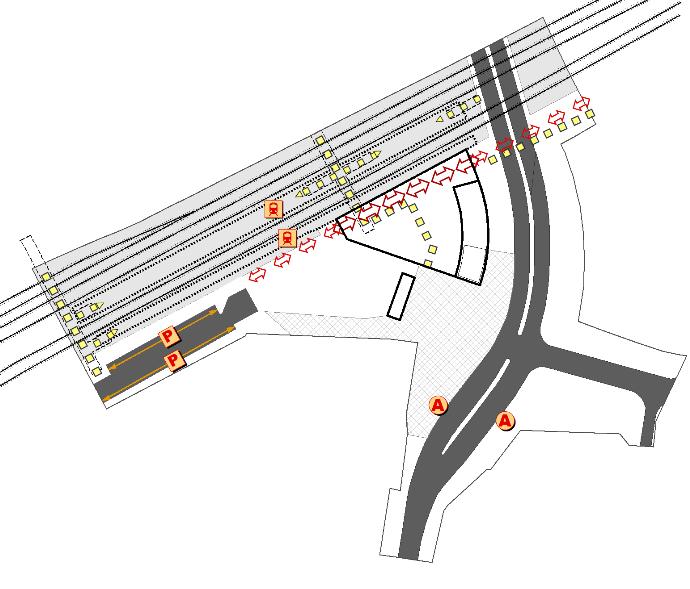 WARIANT I WARIANT II Kształtowanie układu komunikacyjnego zachowanie istniejącej linii kolejowej wraz z infrastrukturą, realizacja projektowanej ulicy Tynkarskiej do skrzyżowania z ulicą Bolesława