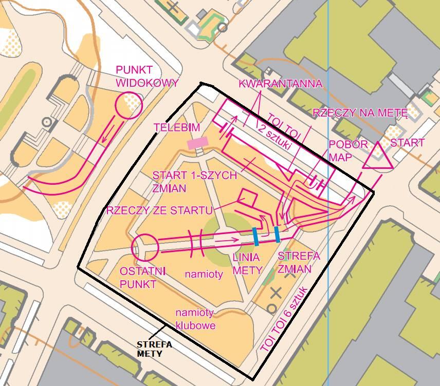 PLAN CENTRUM ZAWODÓW UROCZYSTE ZAKOŃCZENIE