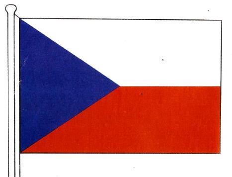 (a) (b) Weksylia państwowe: (a) - flaga Czechosłowacji do 1990 r. i flaga Republiki Czech od 1992 r.