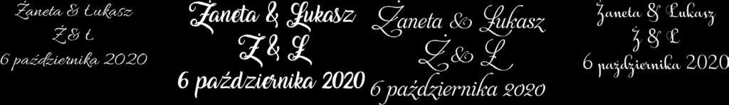 Czcionka ozdobna Jeżeli chcesz zmieni czcionkę księgi gośći to tutaj wybierz jedną z poniższych, którą zostaną napisane Wasze imiona, data