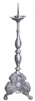 CANDLESTICK the 18th/19th c. Tin, cast, height 57 cm Cat. 10833 98.