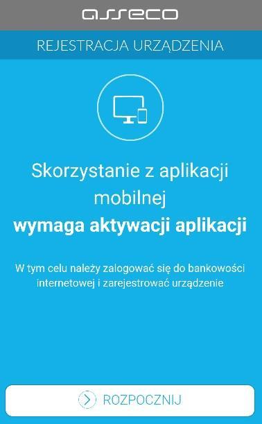 potwierdzenie dodania nowego urządzenia autoryzującego b) Powiązanie aplikacji mobilnej z bankowością detaliczną - po uruchomieniu aplikacji Asseco MAA na urządzeniu mobilnym należy