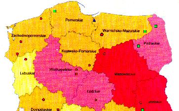 ZAŁĄCZNIK NR 7 Rozmieszczenie składowisk odpadów zawierających azbest 1 na terenie Polski Rozmieszczenie aktualnie czynnych i projektowanych do realizacji w najbliŝszych latach składowisk dla odpadów