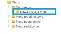 Dodane pozycje będą widoczne, jako podpozycje.