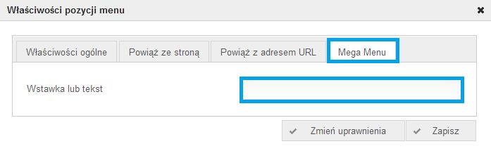 Mega Menu wykorzystywane wyłącznie na stronach responsywnych u klientów posiadających tą