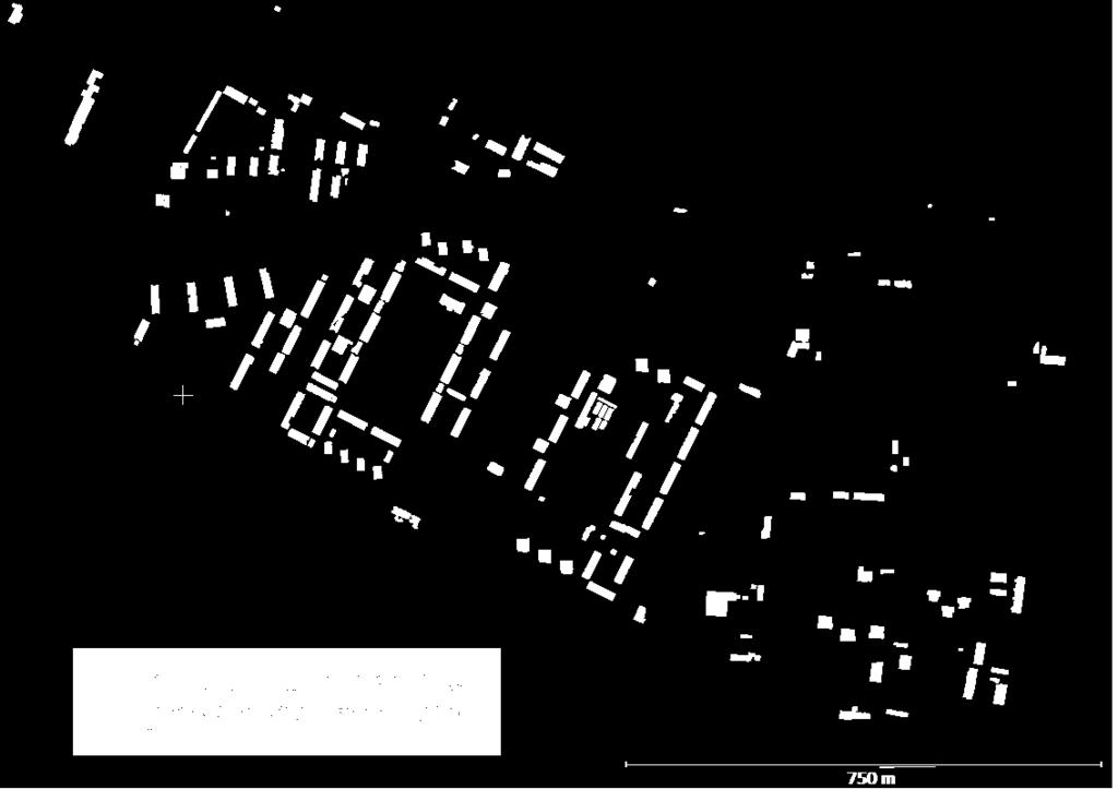 Analiza dokładności modelowania 3D budynków w oparciu o dane z lotniczego skanowania... m m Rys. 7. Rozkład połaci spełniających i niespełniających kryterium średniej odległości 1 m na obszarze 2 Fig.