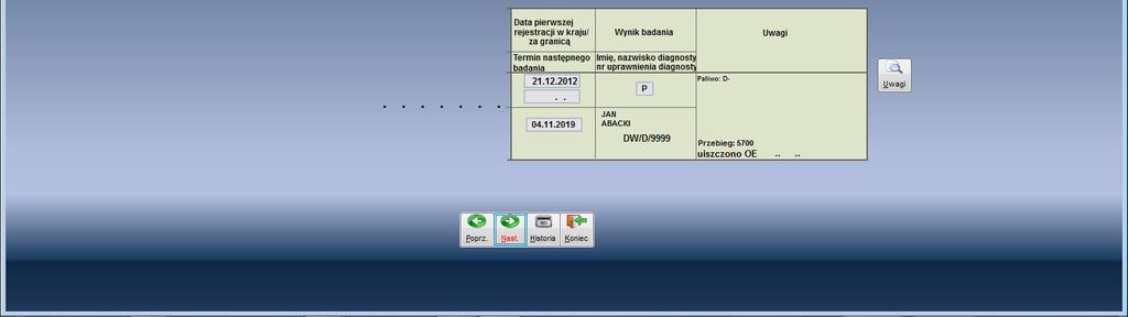 6 Pozycja (badanie) w rejestrze badań Dodatkowym elementem widocznym na pozycji z