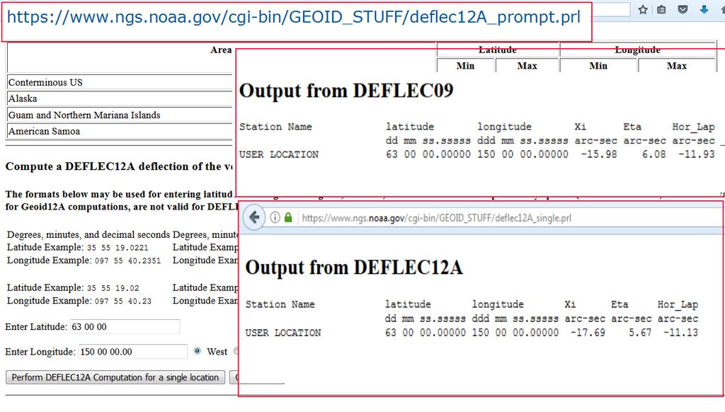 The DEFLEC96 model was computed by first computing geoid slopes from the GEOID99 model, to get deflections of the vertical at the geoid.