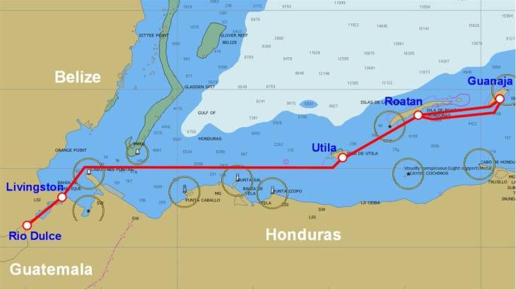 Płynęliśmy wtedy z Gwatemali do wyspy Roatan w