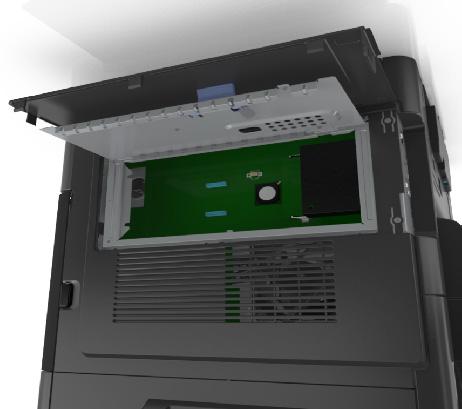 Dodatkowa konfiguracja drukarki 30 2 Otwórz osłonę płyty sterowania za