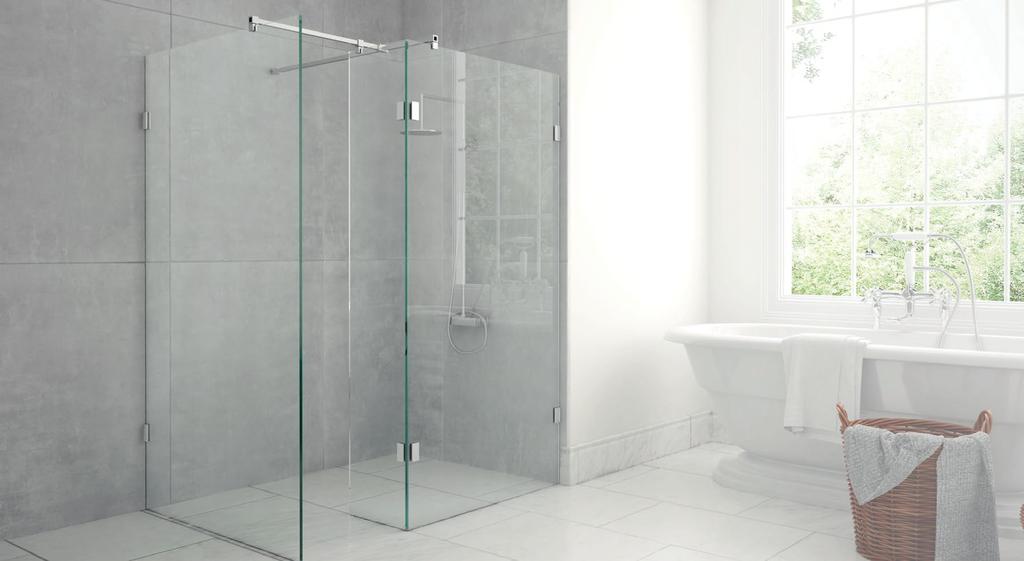 ŚC I A NK I WA LK- IN Kabiny prysznicowe z użyciem ścianek stałych sprawią, że Państwa łazienka nabierze wyjątkowego i nowoczesnego charakteru.