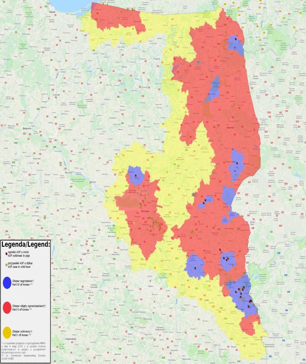 ograniczeniami Obszar ochronny mazowieckie lubelskie Pierwszy przypadek ASF na ziemiach polskich wykryto 17