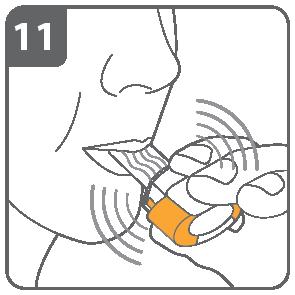 Uwaga: Podczas oddychania przez inhalator, kapsułka obraca się w komorze i powinien być słyszalny świst. Podczas przemieszczania się leku do płuc odczuwalny będzie słodki posmak.