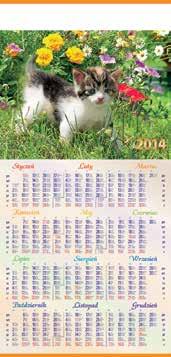 Kalendarze plakatowe 1/3 B-1 kalendarium z imieninami!