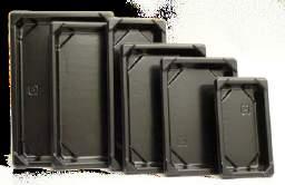 OPAKOWANIA NA WYNOS PLAS- OPAKOWANIA DO SUSHI CZARNE 寿司容器器黒 0,2 合 50 szt (14 x 8.1 cm) x (24 w kart.