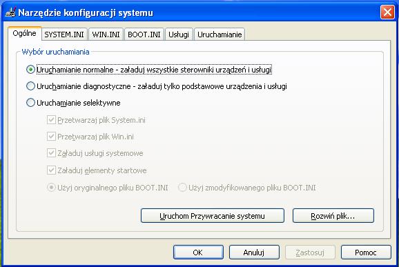 Zamknij okno Informacje o systemie. Krok 3 Otwórz Narzędzie konfiguracji systemu, klikając Start> Uruchom> wpisz msconfig> kliknij OK.