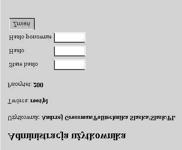 3.3. Menu górne W górnej części strony głównej systemu ichem umieszczony jest pasek menu zawierający trzy przyciski i informacje o aktualnie zalogowanym użytkowniku z pełnym określeniem lokalizacji.