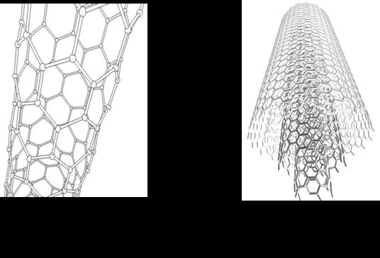 3. Nanorurki węglowe 3.1. Struktura nanorurek węglowych Nanorurki węglowe są to nanostruktury zbudowane z płaszczyzn grafenowych, zwijających się w cylindry.