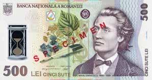 B/8 Rumunia 500 lei Uwaga: w obiegu znajdują się również banknoty