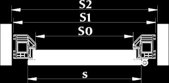 ościeżnicy: 85 mm 2090 szerokość otworu w ścianie [ S2 ] 1040 1010 x 2070 850 x 1970 wysokość otworu w ścianie [ H2 ] gr. skrzydła: 60 mm; gł.